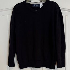 The Children's Place Boys V-Neck Black Sweater